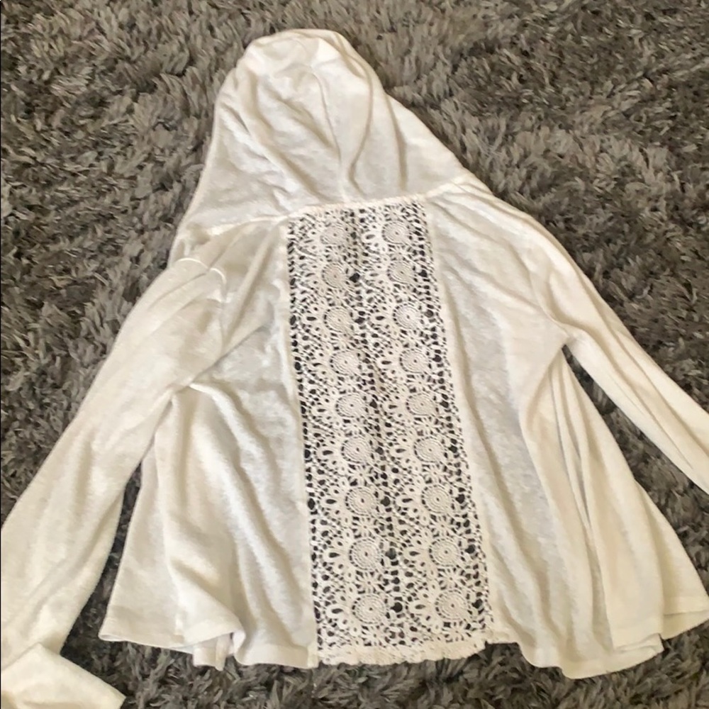 White cardigan